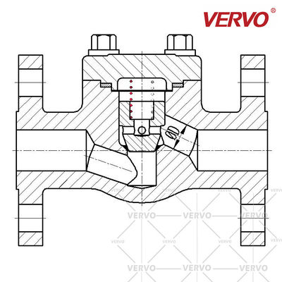 Api 602 Flanged Swing Check Valve 2 Inch NRV DN50 Class 150 No Oil Degreasing Paint Flanged