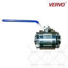 DN40 Floating Ball Type Three Piece Forged Steel Ball Valve Stainless Steel Soft Seal Handwheel Operated API608