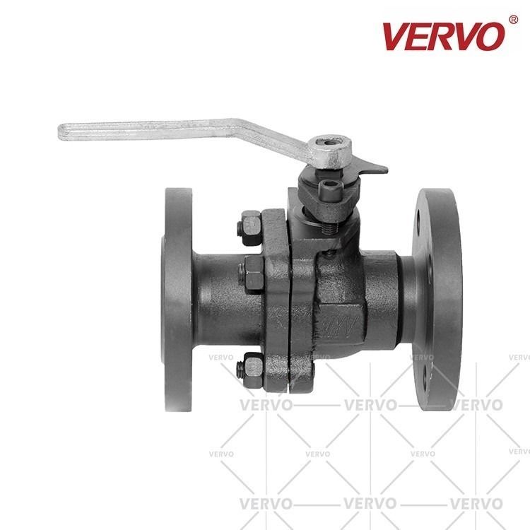 2 Piece DN40 Forged Steel Floating Ball Valve A105 Forged Soft Seal Integrated Flange